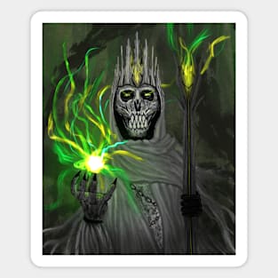 Dark Wizard The Enchanting Skeletal Sorcerer Magnet